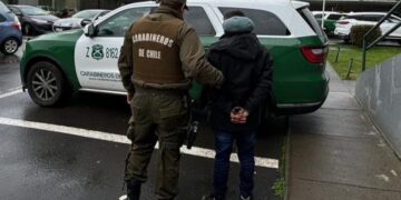 Delincuente es sorprendido con un televisor en la vía pública y no supo justificar si era de su propiedad y fue detenido en Chillán.