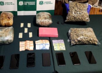 Se les incautó más de 6 kilos de droga: Carabineros del OS7 Ñuble detuvo a 4 sujetos por tráfico en San Nicolás.