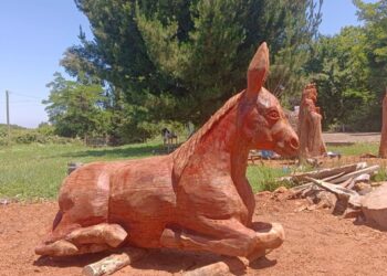 Coihueco resalta el espíritu de la Navidad con pesebre artesanal y mega árbol de pascua.