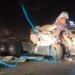 Esta madrugada Volcamiento de camión con carga en Ruta del Itata