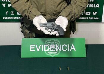Detienen en Ñuble a individuo por portar arma de fuego.