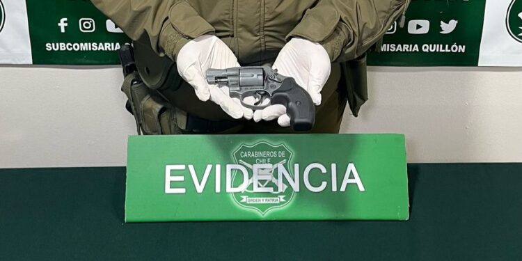 Detienen en Ñuble a individuo por portar arma de fuego.