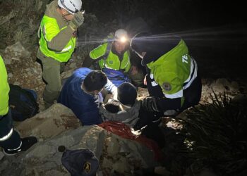 Mujer sufre accidente en la cordillera de Ñuble.