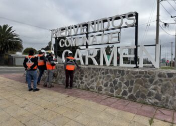 MOP retirará monolito para mejorar visibilidad en cruce de la ruta N-59-Q variante el Carmen.