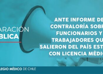 COLMED : Declaración Pública ante informe de Contraloría sobre funcionarios y trabajadores que salieron del país estando con licencia médica