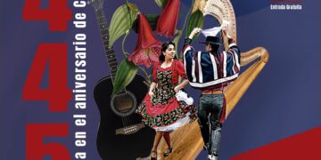 Chillán conmemora su aniversario con 445 pies de cueca.
