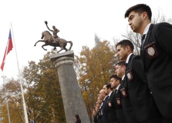 PDI da inicio a actividades por 92° aniversario en Ñuble con izamiento de la bandera nacional