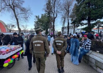 Carabineros registró 12 detenidos en la Fiesta de la Longaniza de Chillán.