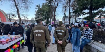 Carabineros registró 12 detenidos en la Fiesta de la Longaniza de Chillán.