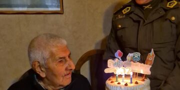 Ex Carabinero cumplió 102 años de vida en Quinchamalí.