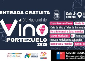 Portezuelo celebrará el Día Nacional del Vino con más de 90 expositores y viñas locales.