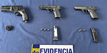 PDI Chillán incautó 3 armas y detuvo a un sujeto por infracción a la Ley de Armas.