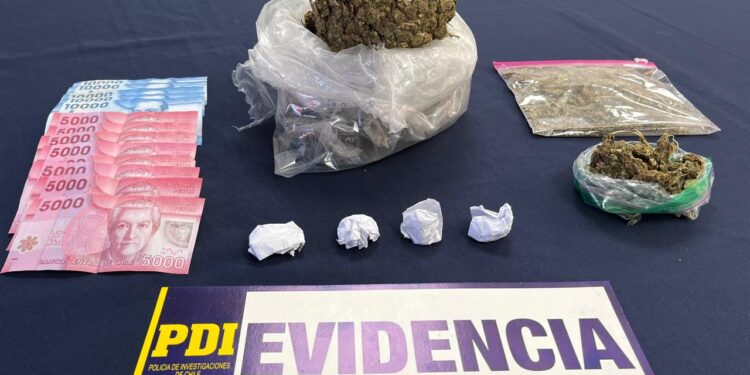 PDI DETUVO A MUJER POR TRÁFICO DE DROGAS EN CHILLÁN VIEJO.