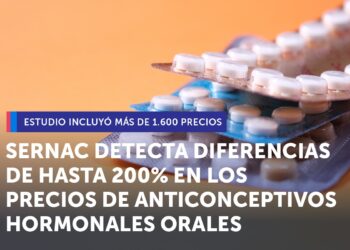 SERNAC DETECTA DIFERENCIAS DE HASTA 200% EN LOS PRECIOS DE ANTICONCEPTIVOS HORMONALES ORALES.
