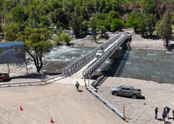 INAUGURAN PUENTES MECANO EN SAN FABIÁN QUE RECUPERAN LA CONECTIVIDAD Y SON EL PRIMER AVANCE AL FUTURO PASO FRONTERIZO.
