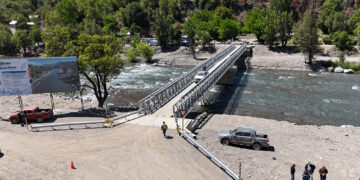INAUGURAN PUENTES MECANO EN SAN FABIÁN QUE RECUPERAN LA CONECTIVIDAD Y SON EL PRIMER AVANCE AL FUTURO PASO FRONTERIZO.