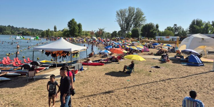 ALTA AFLUENCIA DE PÚBLICO EN LAGUNA AVENDAÑO DE QUILLÓN.