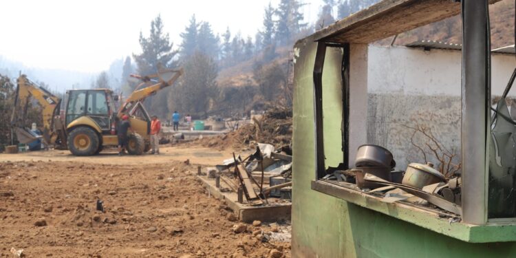 Minvu inicia catastro en comunas afectadas por incendios en Ñuble.