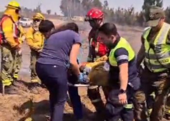 ÚLTIMO MINUTO 🔴 Brigadista sufre accidente por descarga de agua en Ñuble.