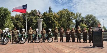Carabineros refuerza su capacidad operativa en Ñuble con la incorporación de 18 motos todo terreno.