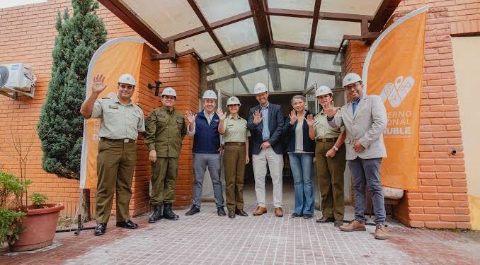 ESCUELA DE FORMACIÓN DE CARABINEROS PROVISORIA EN QUIRIHUE ALCANZA UN 75% DE AVANCE EN SUS OBRAS