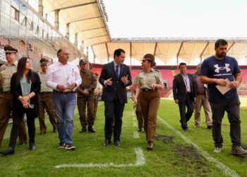 DELEGACIÓN PRESIDENCIAL Y AUTORIDADES SUPERVISAN MEDIDAS DE SEGURIDAD PARA PARTIDO ENTRE ÑUBLENSE Y UNIVERSIDAD CATÓLICA.