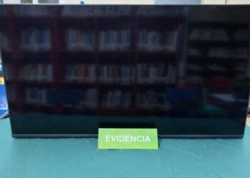 Recuperan televisor robado desde la biblioteca municipal de Chillán.