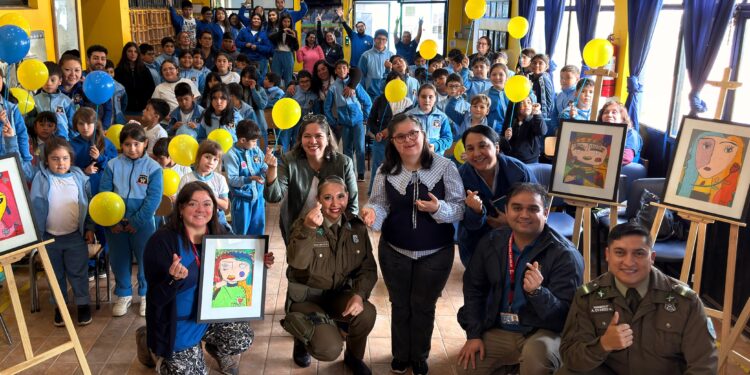 Carabineros participa en jornada de inclusión sobre Síndrome de Down en escuela rural de Chillán Viejo.
