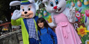 Cientos de niños y niñas festejaron la Pascua de Resurrección en El Carmen.