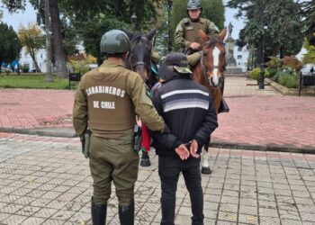 Carabineros detiene a prófugo de la justicia en pleno centro de Chillán.
