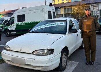 Rápido despliegue nocturno de Carabineros permitió detener a tres sujetos por robo de vehículo en Chillán