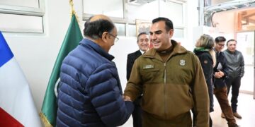 Autoridades visitan avances de la nueva Escuela de Formación de Carabineros en Quirihue.