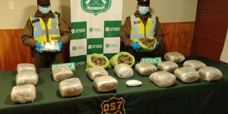 Ñuble: Carabineros de OS7 incautó más de 211 millones en drogas en las últimas horas