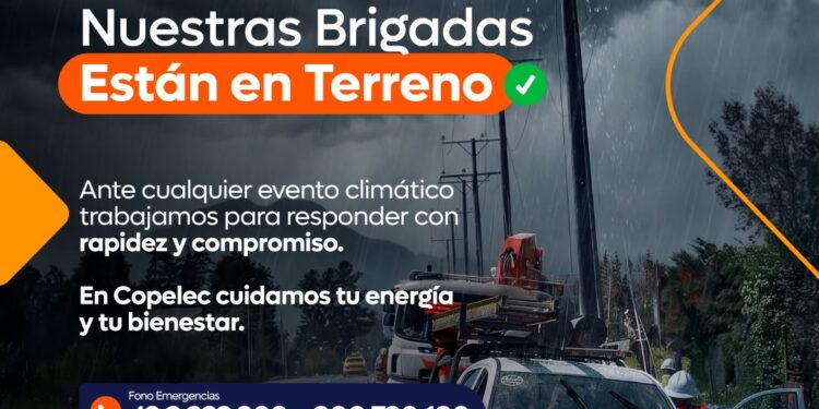 Copelec avanza en la recuperación del suministro eléctrico y mantiene brigadas desplegadas por sistema frontal.