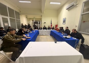 Delegación de Punilla y SENAPRED refuerzan coordinación preventiva ante sistema frontal.